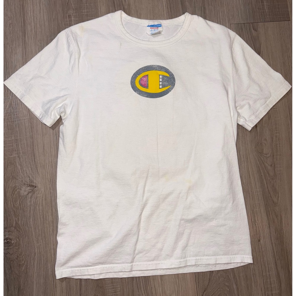 Vintage 2000s Champion USA Graphic T-Shirt Streetwear Medium Y2K Logo Tee
